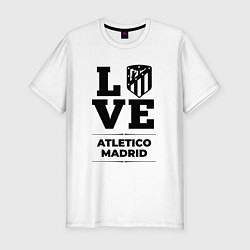 Футболка slim-fit Atletico Madrid Love Классика, цвет: белый