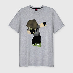 Мужская slim-футболка Minecraft Dab Hero