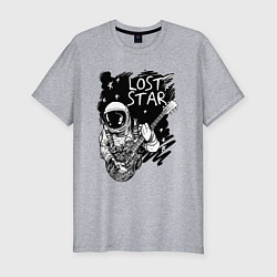 Мужская slim-футболка Lost stars Space music