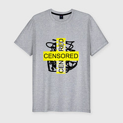 Футболка slim-fit Censored Дополнение Коллекция Get inspired! Fl-182, цвет: меланж