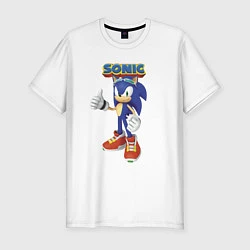 Мужская slim-футболка Sonic Hedgehog Video game!