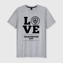 Мужская slim-футболка Manchester City Love Классика