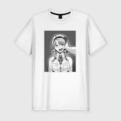 Футболка slim-fit Ахегао ahegao, цвет: белый