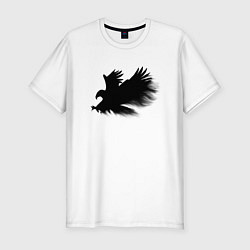 Мужская slim-футболка Орел из дыма