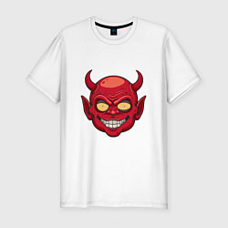Мужская slim-футболка Красный демон