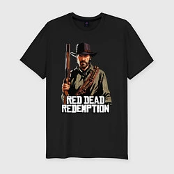 Футболка slim-fit Arthur Morgan, цвет: черный