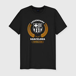 Футболка slim-fit Лого Barcelona и надпись Legendary Football Club, цвет: черный