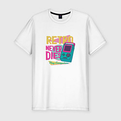 Мужская slim-футболка Ретро никогда не умрёт Retro Never Dies