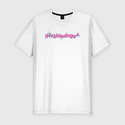 Футболка slim-fit Wobbledogs text logo, цвет: белый