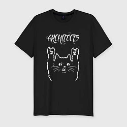 Мужская slim-футболка Architects Рок кот
