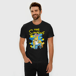 Футболка slim-fit The SimpsonsСемейка Симпсонов, цвет: черный — фото 2