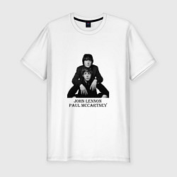 Футболка slim-fit JOHN LENNON PAUL MCCARTNEY, цвет: белый