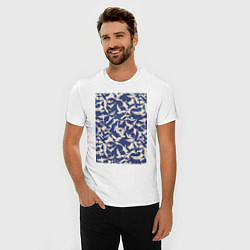 Футболка slim-fit Pigeons in White and Blue Голуби, цвет: белый — фото 2