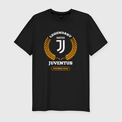 Мужская slim-футболка Лого Juventus и надпись Legendary Football Club