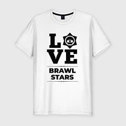 Футболка slim-fit Brawl Stars Love Classic, цвет: белый