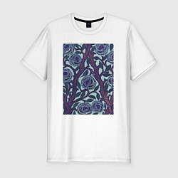 Мужская slim-футболка Samarkande Flower Pattern Цветочный орнамент