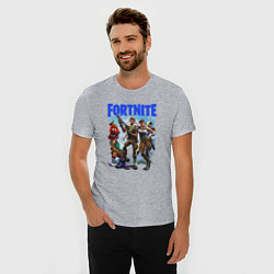 Футболка slim-fit FORTNITE ПЕРСОНАЖИ ИГРЫ, цвет: меланж — фото 2