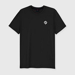 Футболка slim-fit Chaoseum White Logo спина, цвет: черный