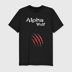 Футболка slim-fit Alpha Wolf Альфа Волк, цвет: черный