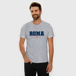 Футболка slim-fit Roma FC Classic, цвет: меланж — фото 2