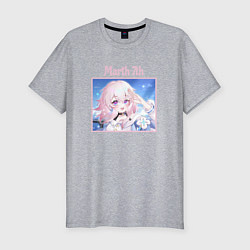 Мужская slim-футболка Улыбка 7 марты Honkai star rail