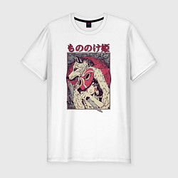 Футболка slim-fit ПРИНЦЕССА МОНОНОКЕPRINCESS MONONOKE, цвет: белый