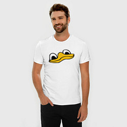Футболка slim-fit Утиная моська duck face, цвет: белый — фото 2