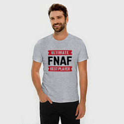 Футболка slim-fit FNAF: таблички Ultimate и Best Player, цвет: меланж — фото 2
