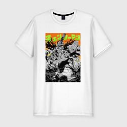 Футболка slim-fit Человек-Бензопила Chainsaw Man Rage, цвет: белый