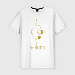 Мужская slim-футболка Руническая вязь - Оккультизм