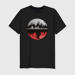 Футболка slim-fit Stranger Things Moon, цвет: черный