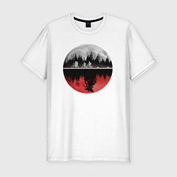 Футболка slim-fit Stranger Things Moon, цвет: белый