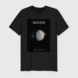 Мужская slim-футболка Moon Луна Space collections