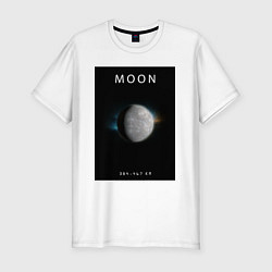 Мужская slim-футболка Moon Луна Space collections