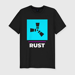 Футболка slim-fit Символ Rust в неоновых цветах, цвет: черный