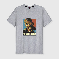 Мужская slim-футболка Tupac - All Eyez On me
