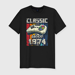 Футболка slim-fit Классика 1974 года, цвет: черный