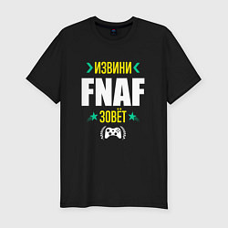 Футболка slim-fit Извини FNAF Зовет, цвет: черный