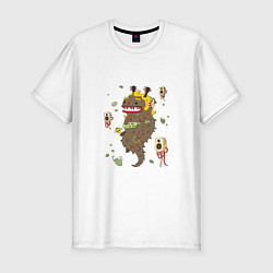 Футболка slim-fit MUSICAL MONSTER, цвет: белый