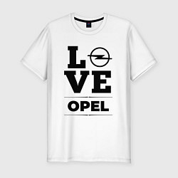 Футболка slim-fit Opel Love Classic, цвет: белый