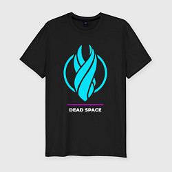 Футболка slim-fit Символ Dead Space в неоновых цветах, цвет: черный