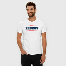 Футболка slim-fit Team ZHukov Forever фамилия на латинице, цвет: белый — фото 2