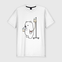Мужская slim-футболка Boba bear