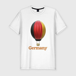 Мужская slim-футболка 3d aerostat German flag