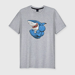 Мужская slim-футболка Акула из Икеи на спорте