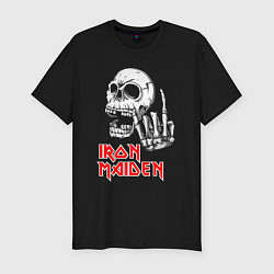 Мужская slim-футболка Iron Maiden, Череп