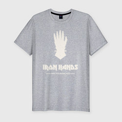Мужская slim-футболка Железные руки лого винтаж