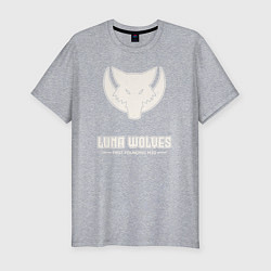 Мужская slim-футболка Лунные волки лого винтаж