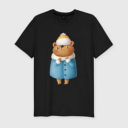 Мужская slim-футболка Медведица в шубке