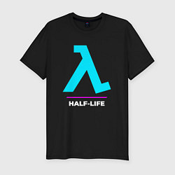 Футболка slim-fit Символ Half-Life в неоновых цветах, цвет: черный
